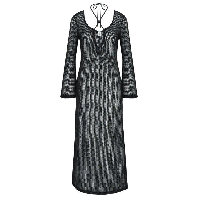 Strandklänning Lång Virkad Black