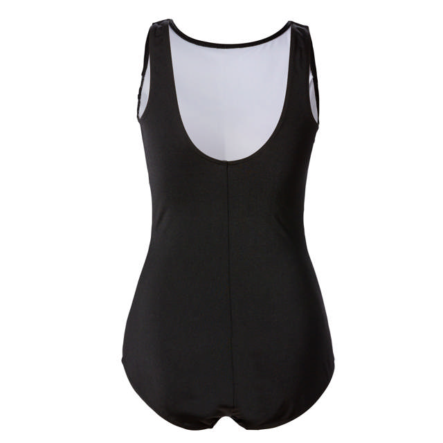 Pertch Baddräkt Klorresistent Black White