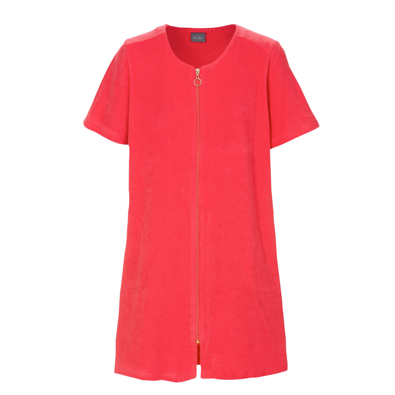 Strandrock Frotté Med Kort Ärm Röd/Orange