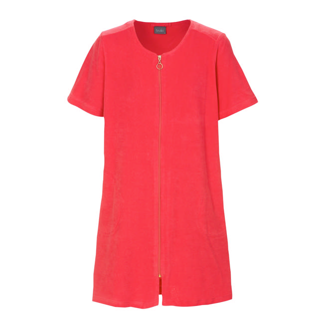 Strandrock Frotté Med Kort Ärm Röd/Orange