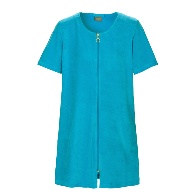 Strandrock Frotté Med Kort Ärm Turkos