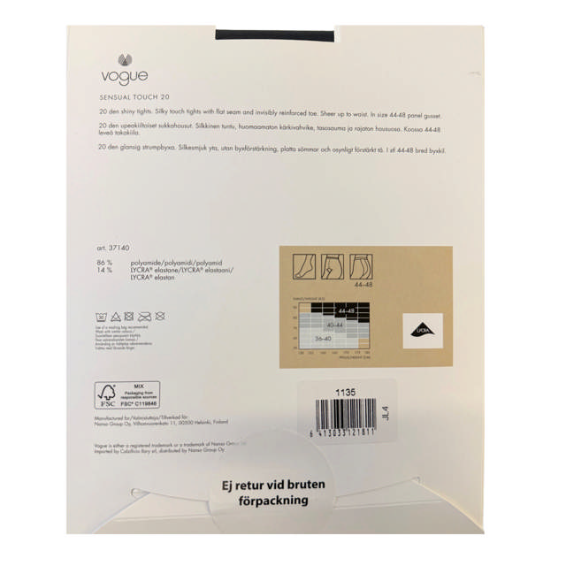 Sensual Touch Strumpbyxa 20 Den Nearly Black