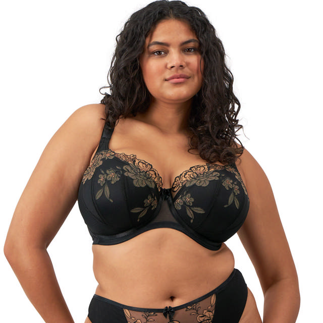 Teagan Padded Half Cup Bh Black / Almond