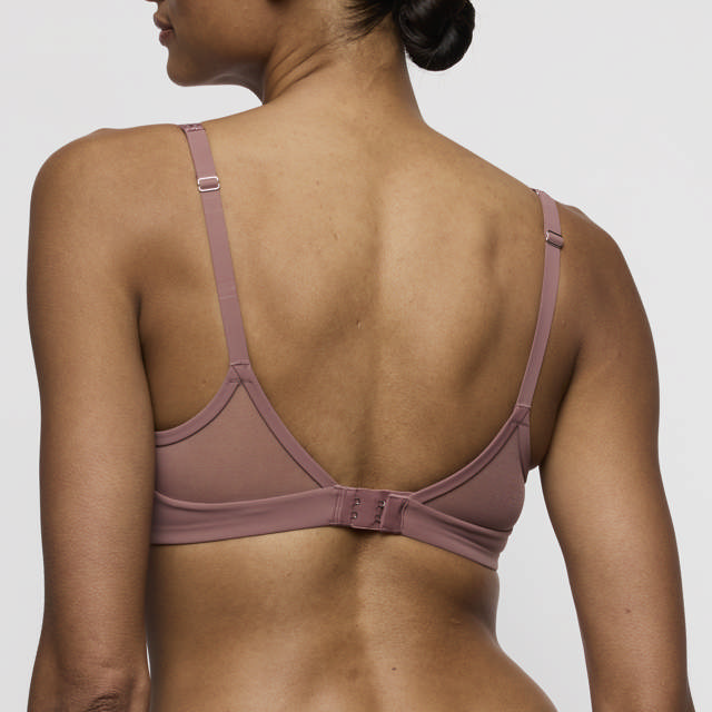 Louie Bygellös Bh Vadderad Satin Taupe