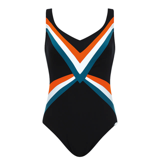 Baddräkt Klorresistent Black/Multi