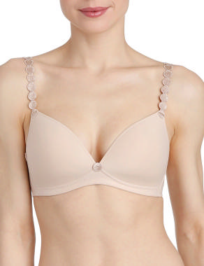 Tom Bygellös Bh vadderad Caffé Latte