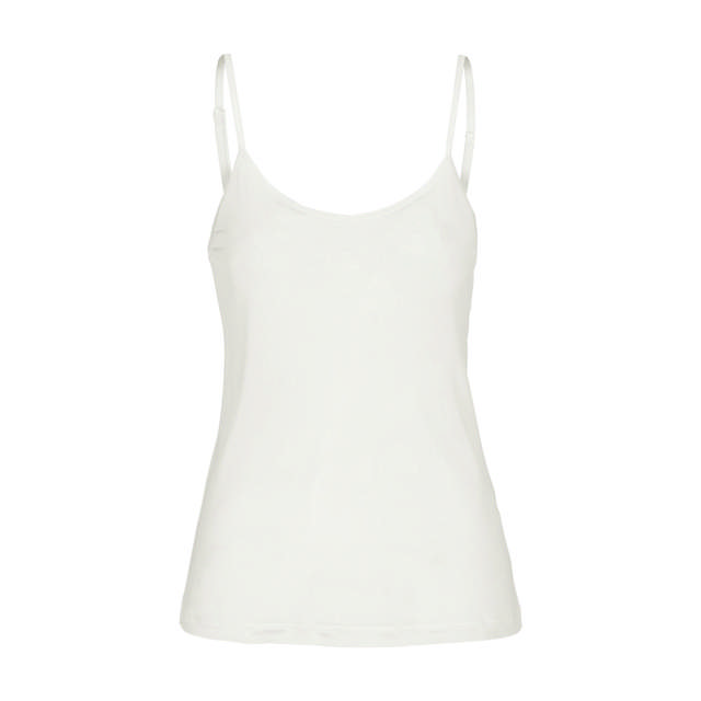 Knitted Silk Top Smala axelband Ivory