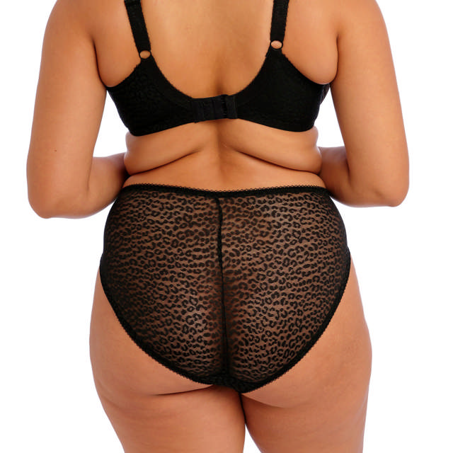 Lucie High Leg Brief  Black