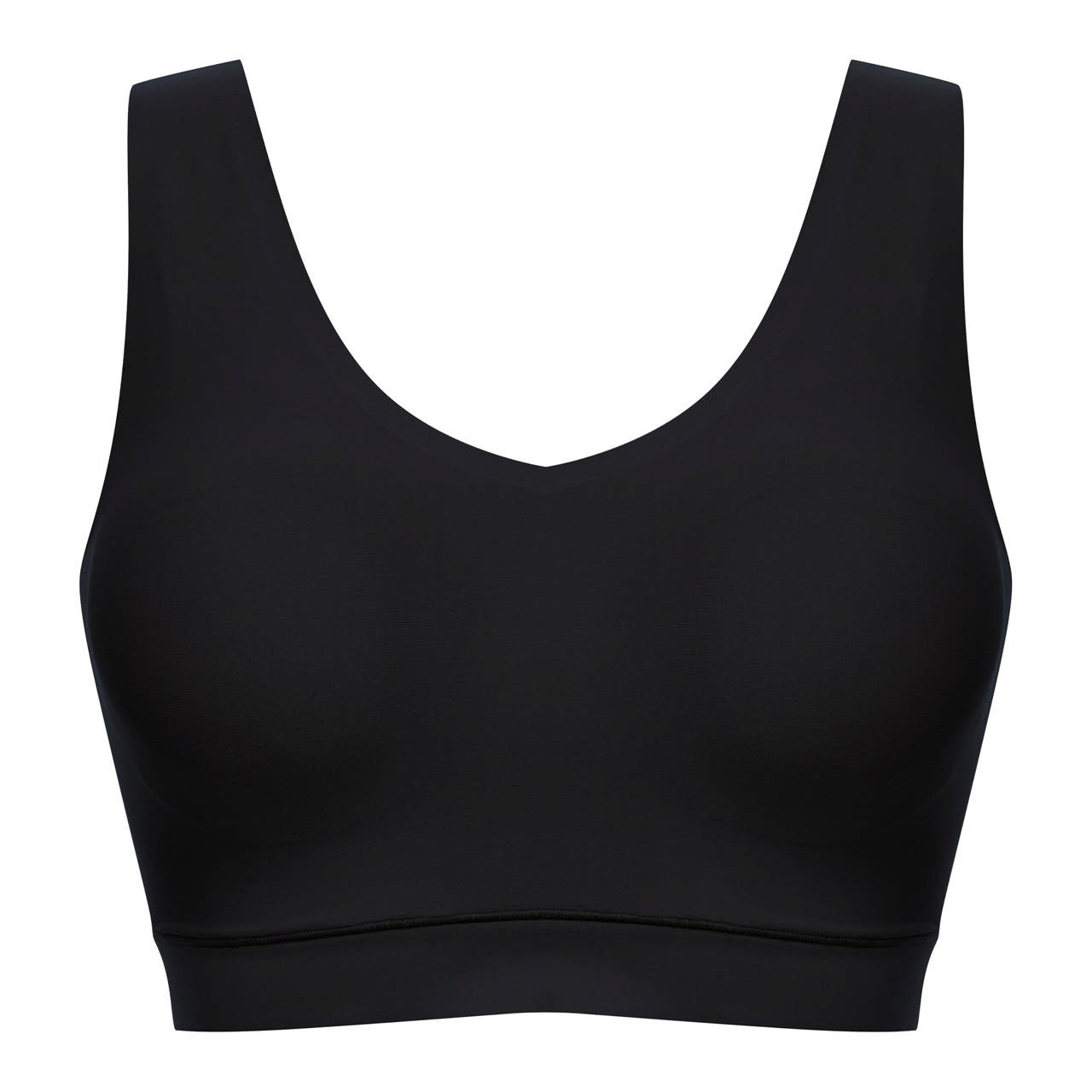 Soft Stretch vadderad topp utan bygel Black