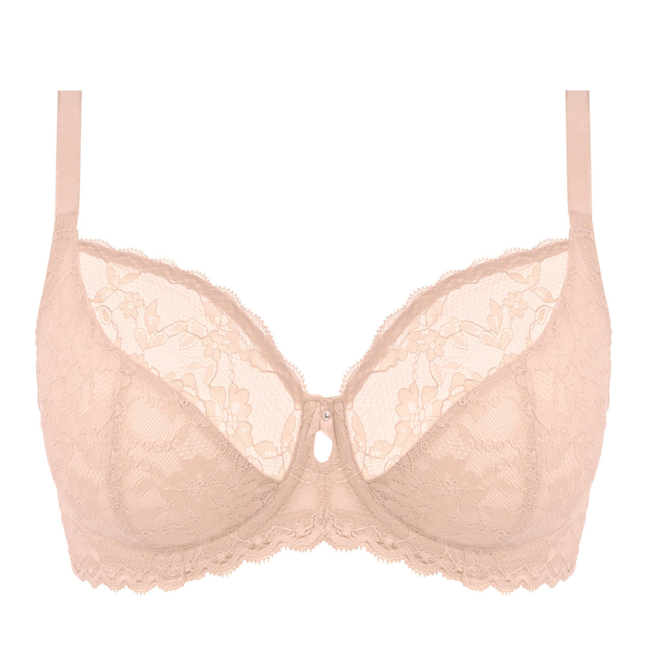 Offbeat ovadderad Plunge bh Natural Beige