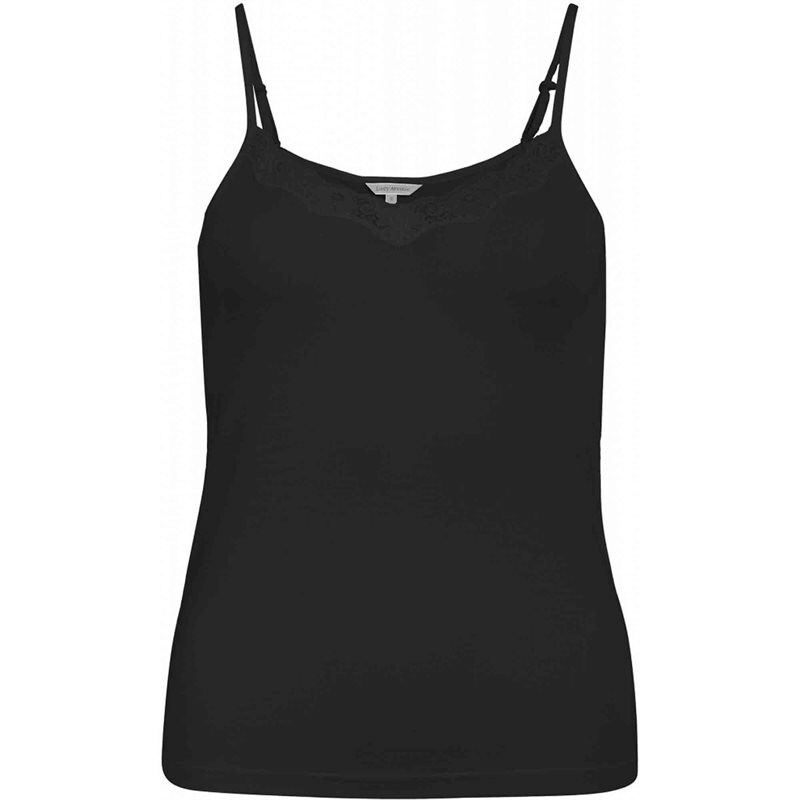 Product Image for WIKI - Silk Jersey Linne med Spets - Svart - Kvinnligt Under