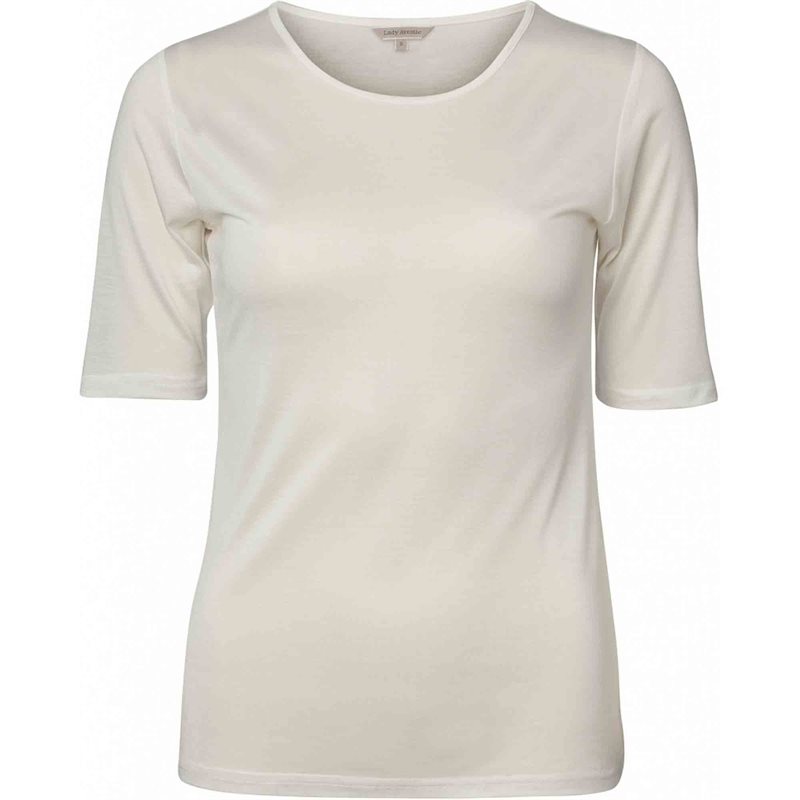 Product Image for WIKI - Silk Jersey T-shirt - Off-White - Kvinnligt Under