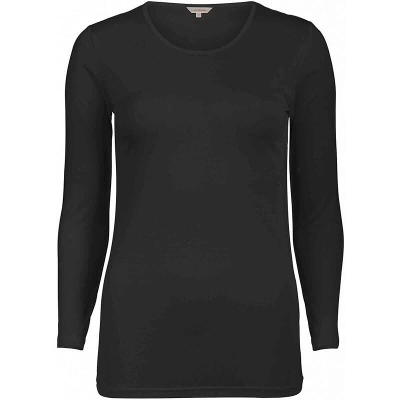 Silk Jersey T-shirt lång ärm Black