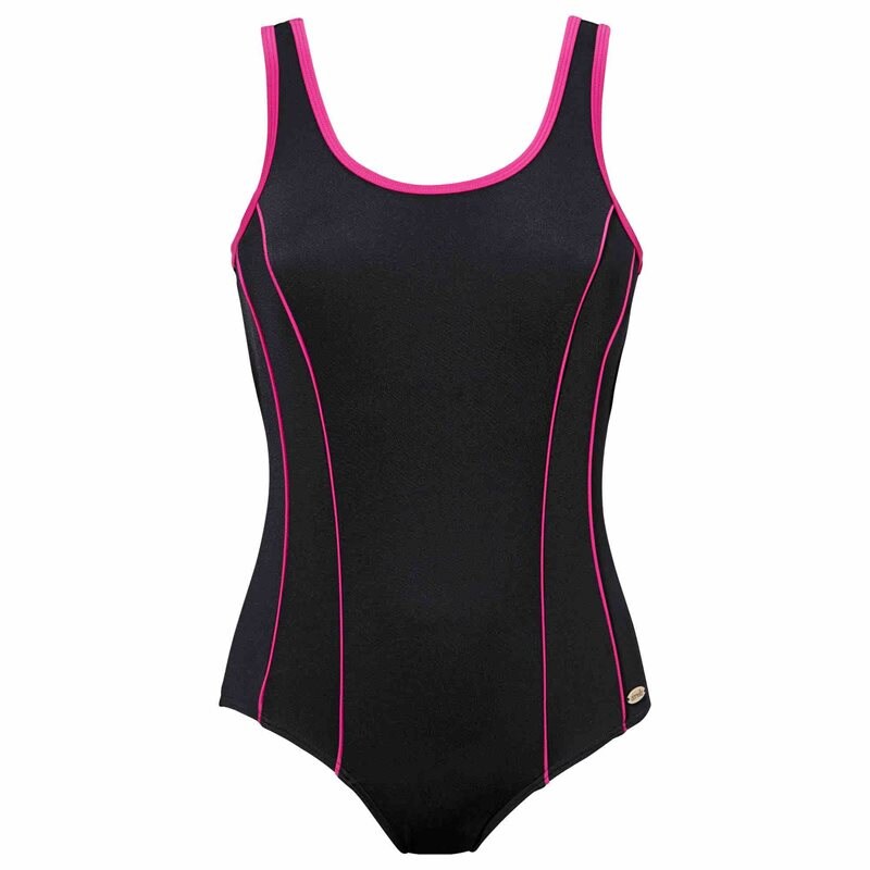 Wiona Klorresistent Baddräkt Black/Cherry