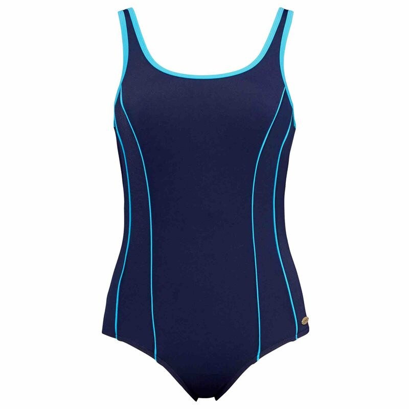 Wiona Klorresistent baddräkt Navy/Aqua