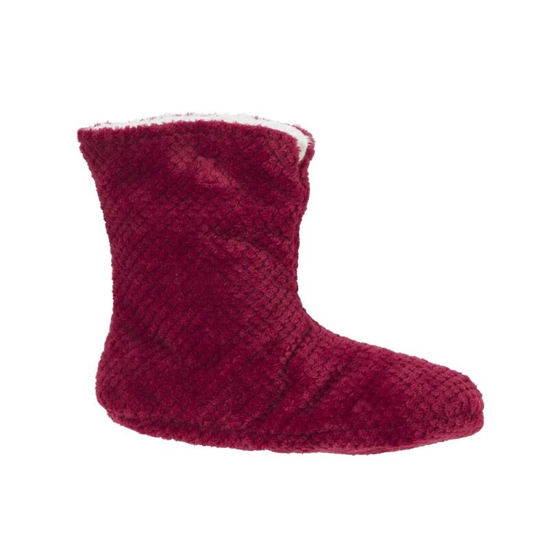 Morgontofflor Fleece Wine red