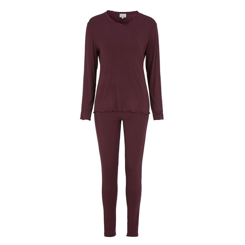Product Image for DAMELLA AB - Amelia Pyjamas Bambu Dark plum - Kvinnligt Under