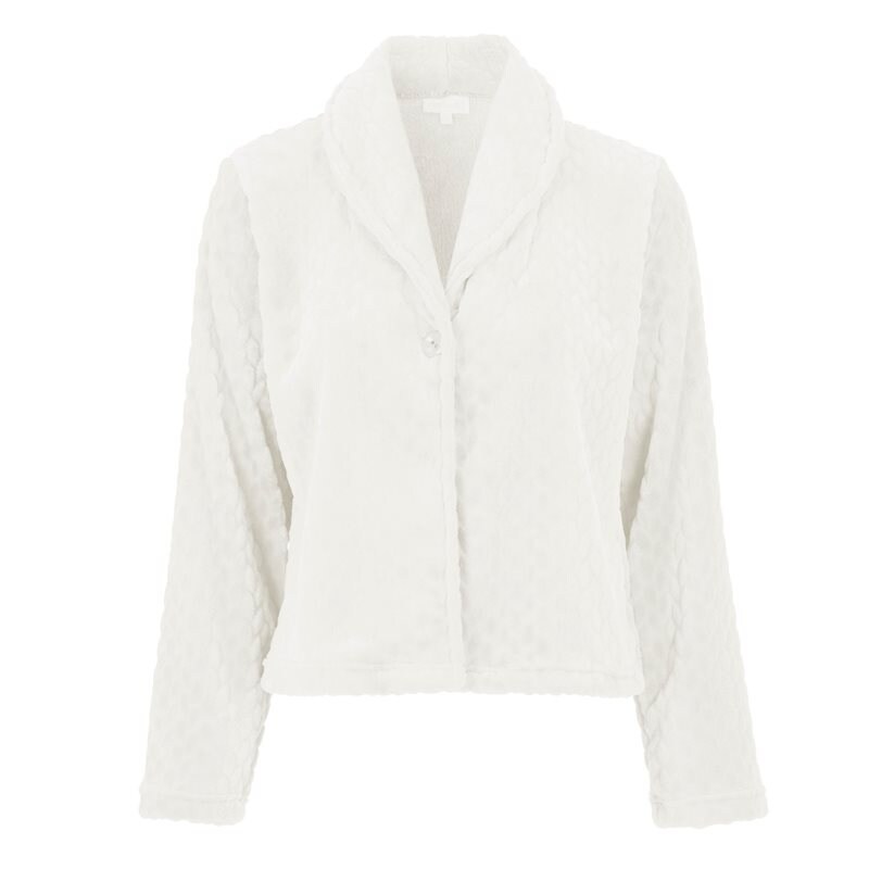 Product Image for DAMELLA AB - Bäddjacka Jaquardfleece Ivory - Kvinnligt Under