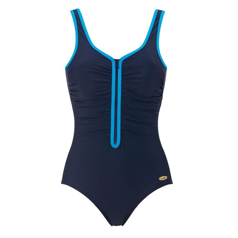 Product Image for DAMELLA AB - Marlene Baddräkt med blixtlås Navy - Kvinnligt Under
