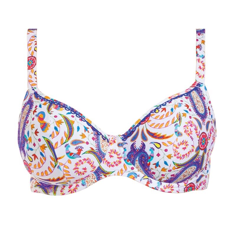 Freya swim 2019 indio plunge bikini bra white paisley pattern festival colors AS6641PYU_1