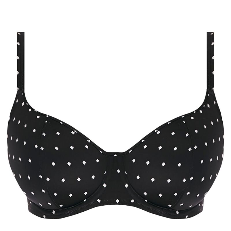 Jewel Cove Sweetheart vadderad bikinibh Black
