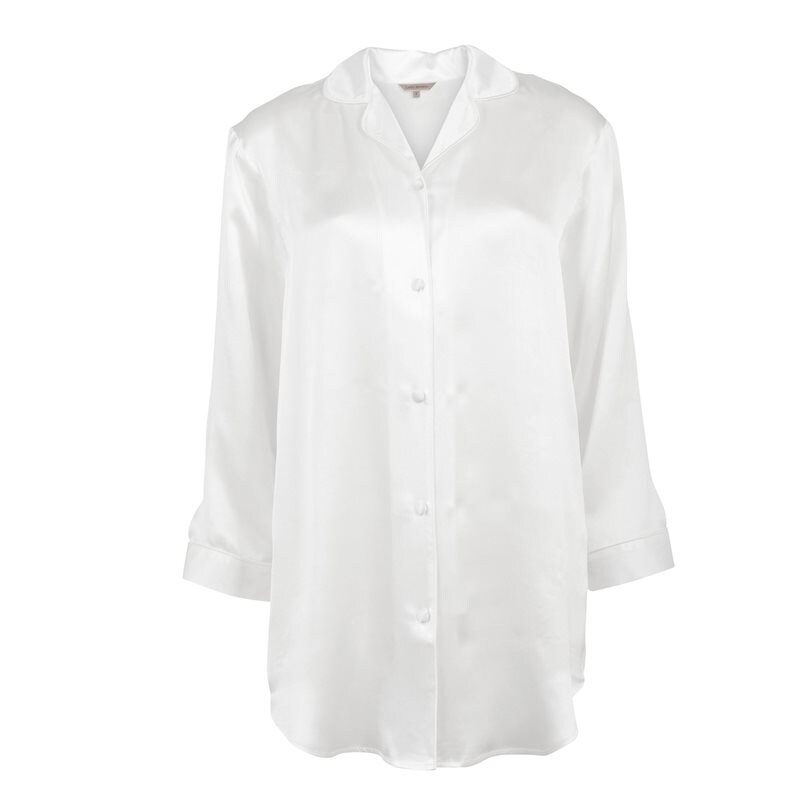 Product Image for WIKI - Pure Silk Nattskjorta - Off-White - Kvinnligt Under