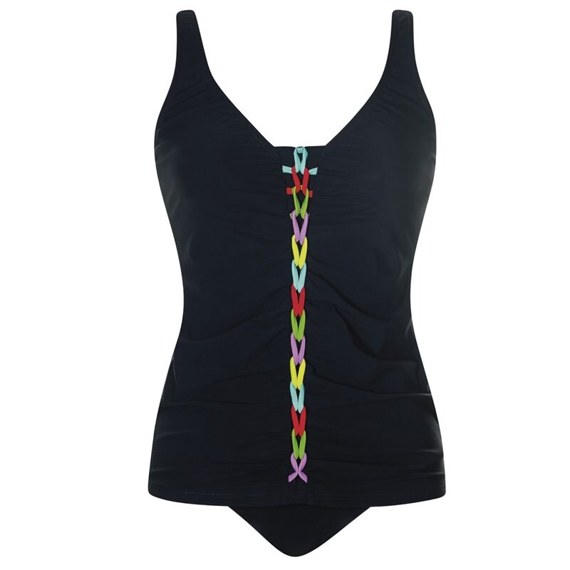 Tankini-Set Utan Bygel Black/Multicolor