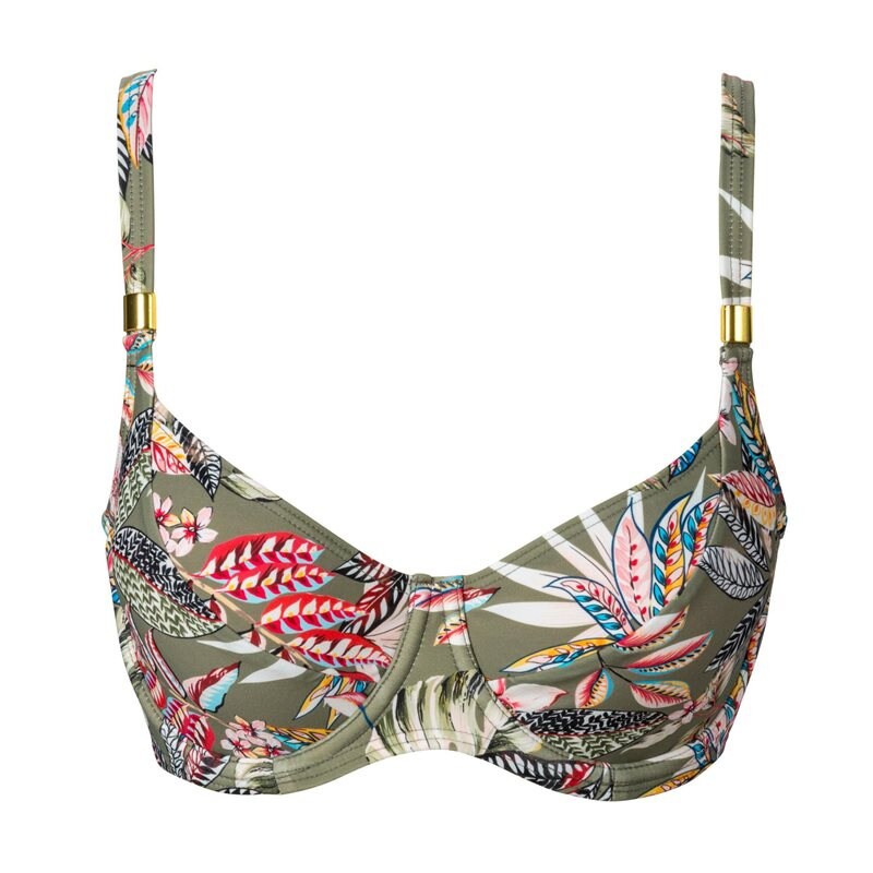 Product Image for TROFÉ - Monaco Bikini Bh Helkupa Med Bygel Tropical Army - Kvinnligt Under