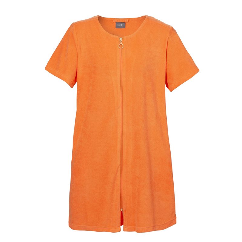 Strandrock Frotté med dragkedja Orange