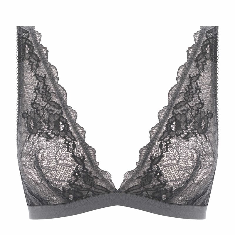 Lace Perfection Bralette Charcoal