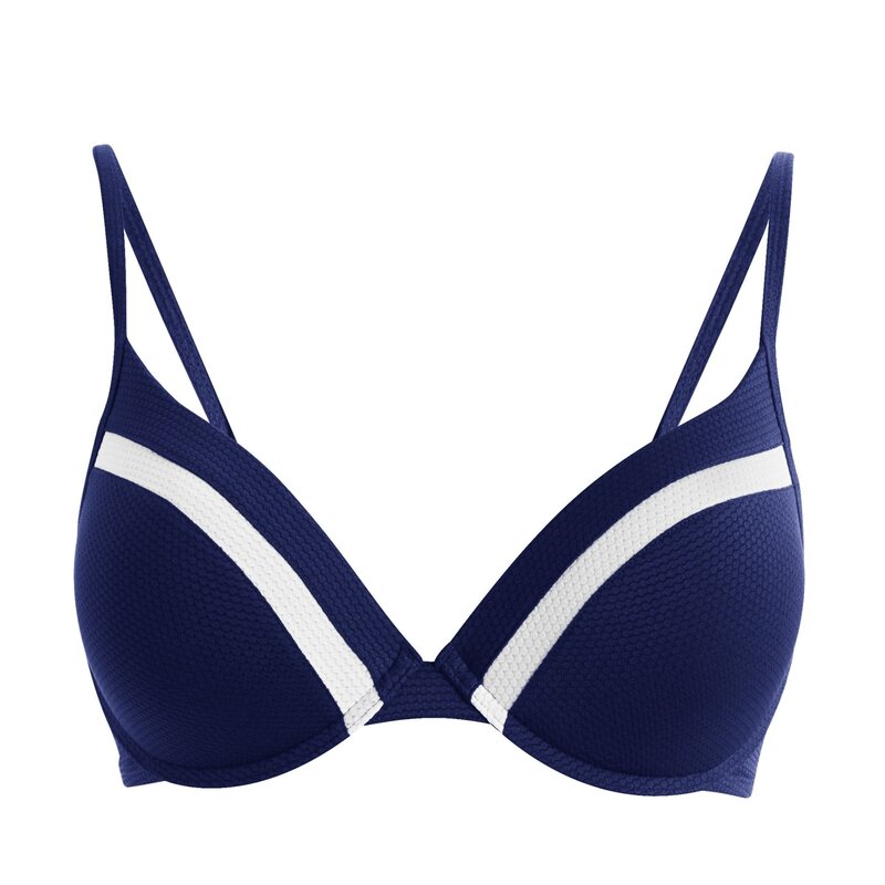 Product Image for WIKI - Porto Cervo Bikini Push-Up Navy-White - Kvinnligt Under