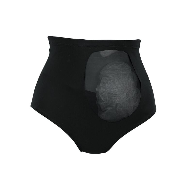 Jil Bikinitrosa Hög med stomipåse Black