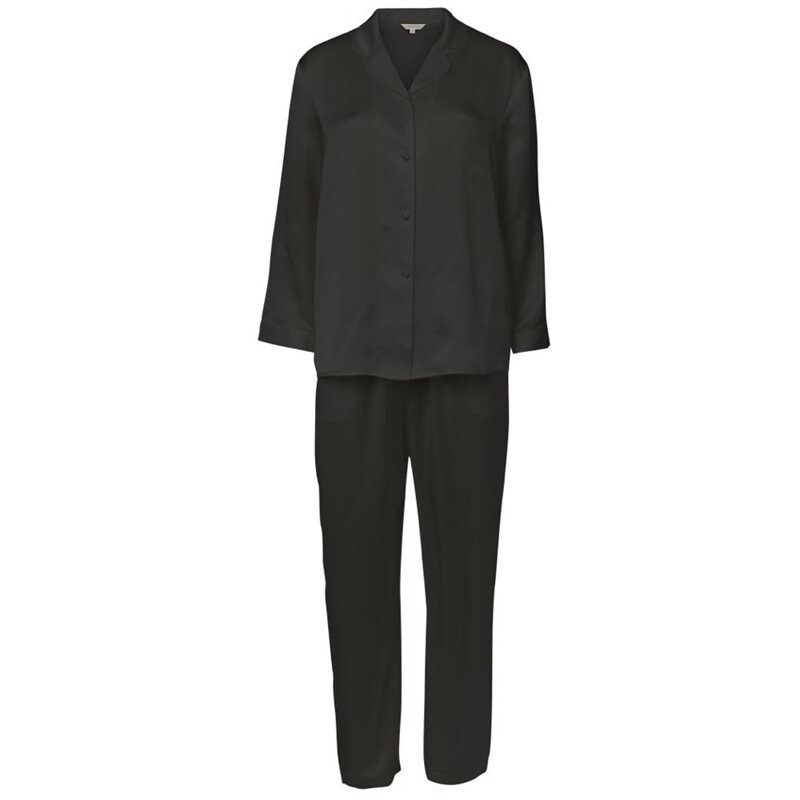 Pure Silk Classic Pyjamas Black
