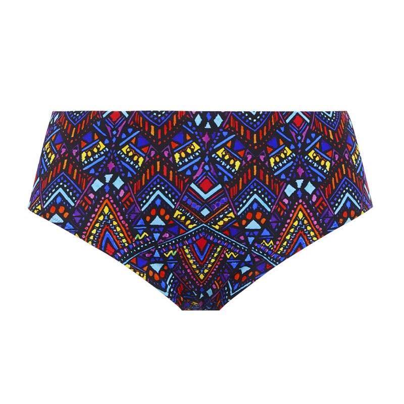 elomi swimwear 2019 aztec bikini brief maxi inka pattern big sizes trendy ES7124BLK_2