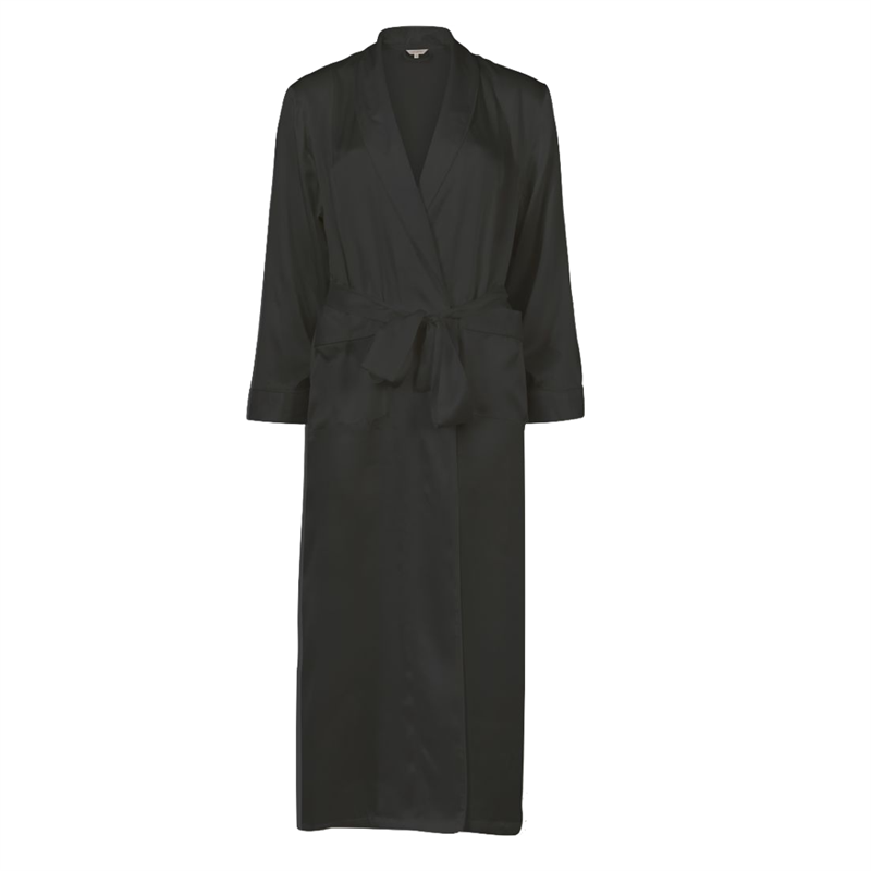 kimono lang 100 procent siden silke vit black svart svarta morgonrock lady avenue 25-80445-02_1