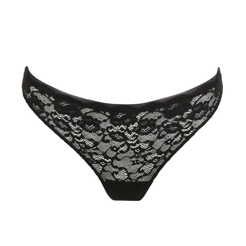 Color Studio Lace Stringtrosa Black