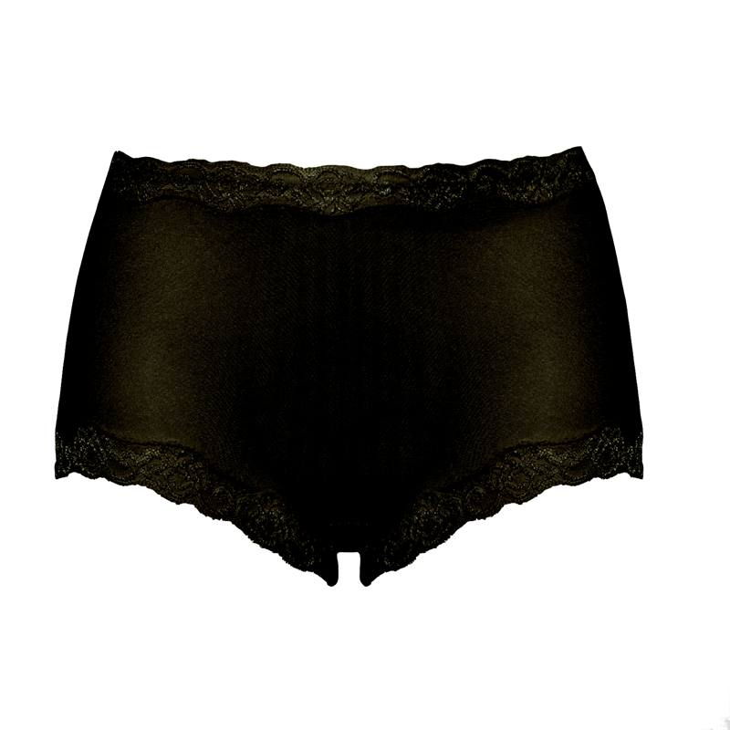 Knitted Silk Lace Hipster Black