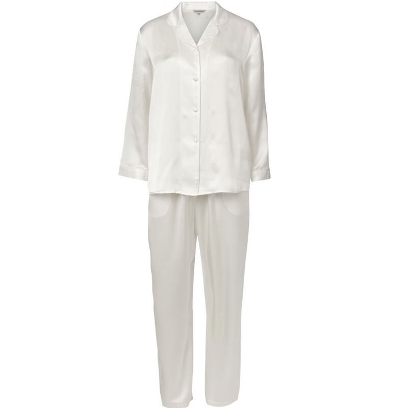 Pure Silk Classic Pyjamas Off-White