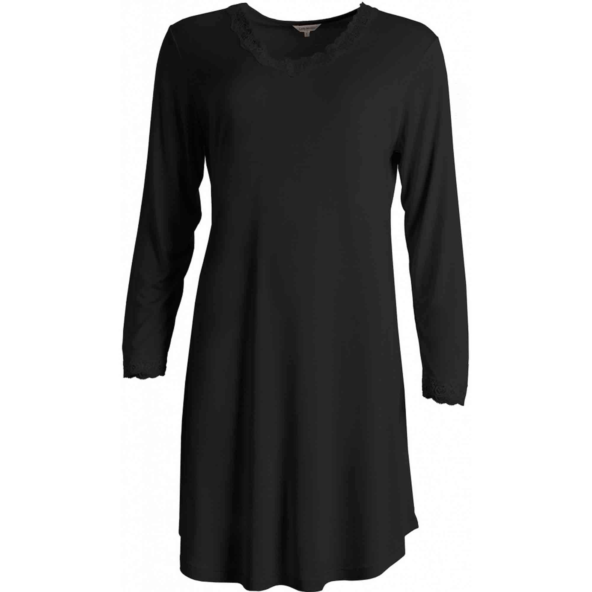 Silk Jersey Nattlinne Black