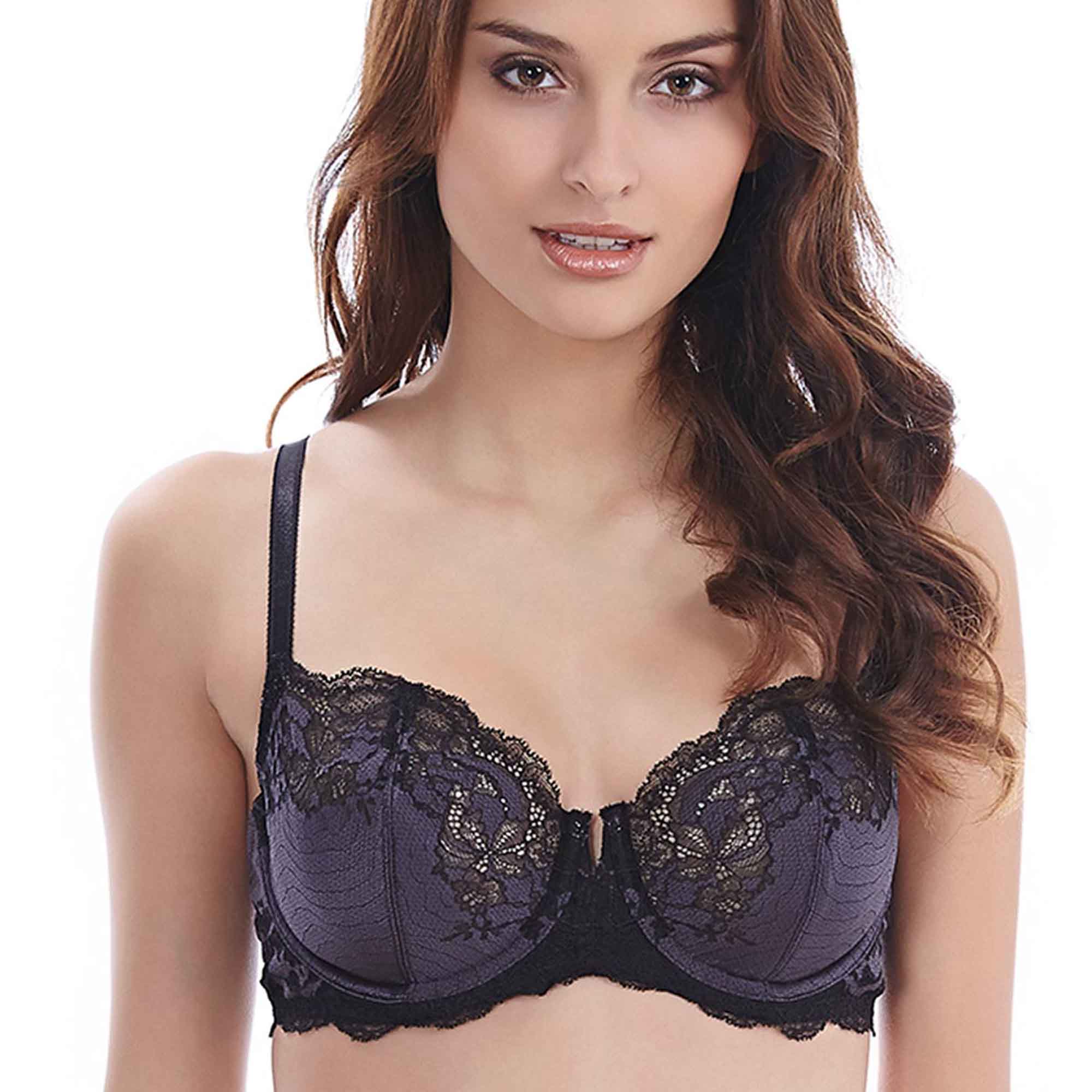 Lace Affair Underwire Bra Black/Graphite från Wacoal - Kvinnligt Under