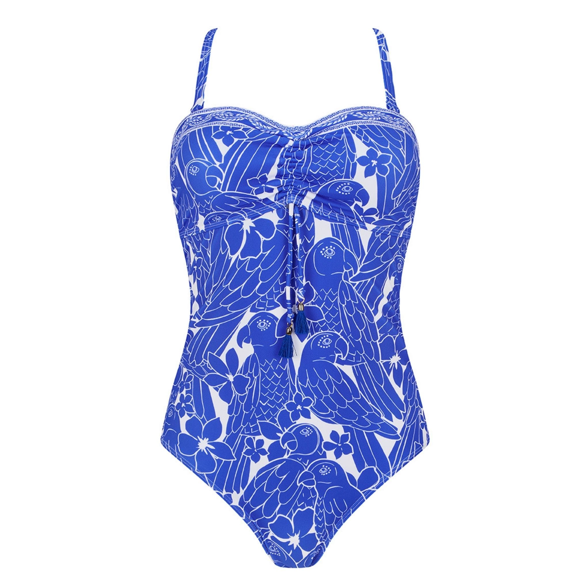 Azores Baddräkt Protesficka Med Avtagbara Axelband Royal Blue/White