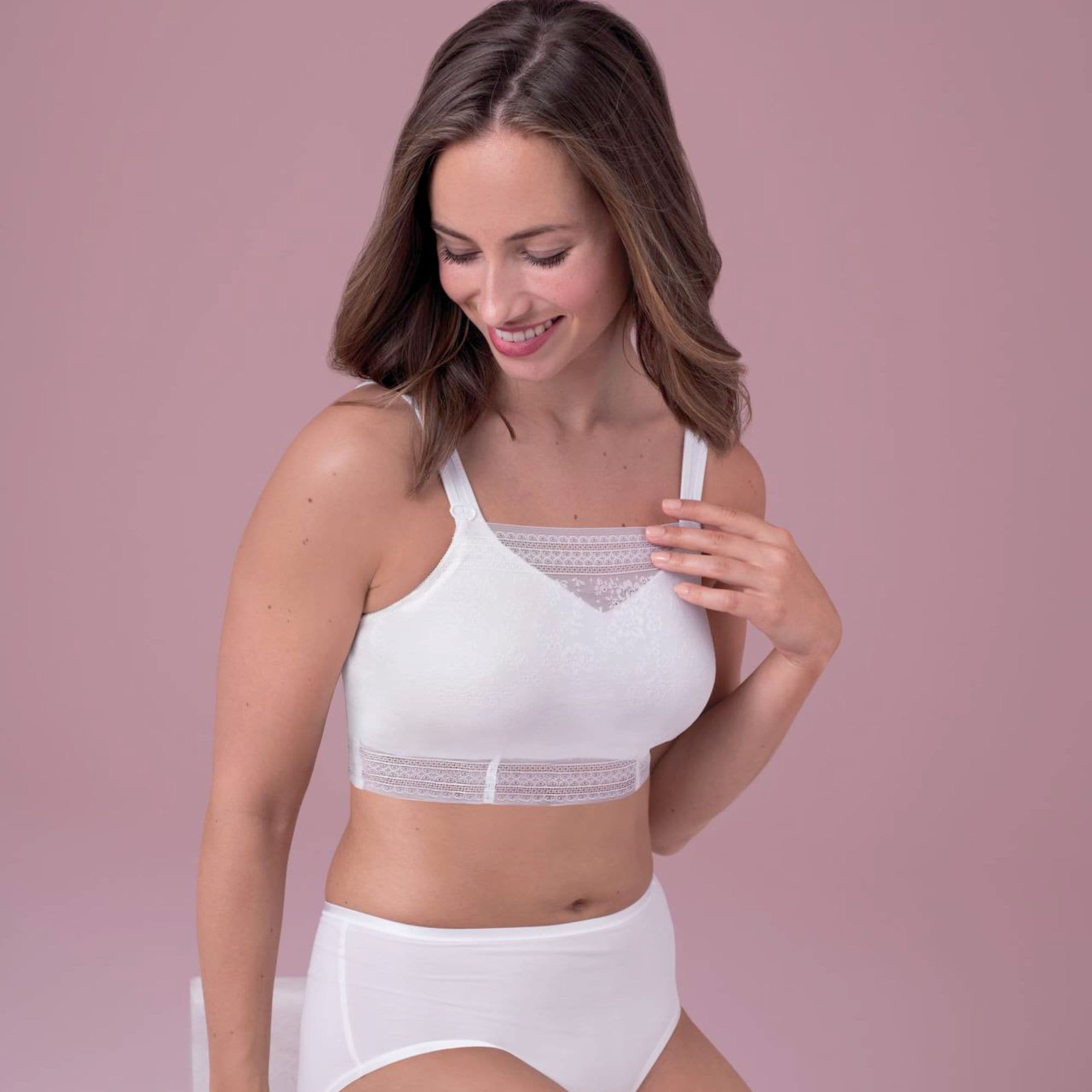 Lace Bandeau Topp Fleur White