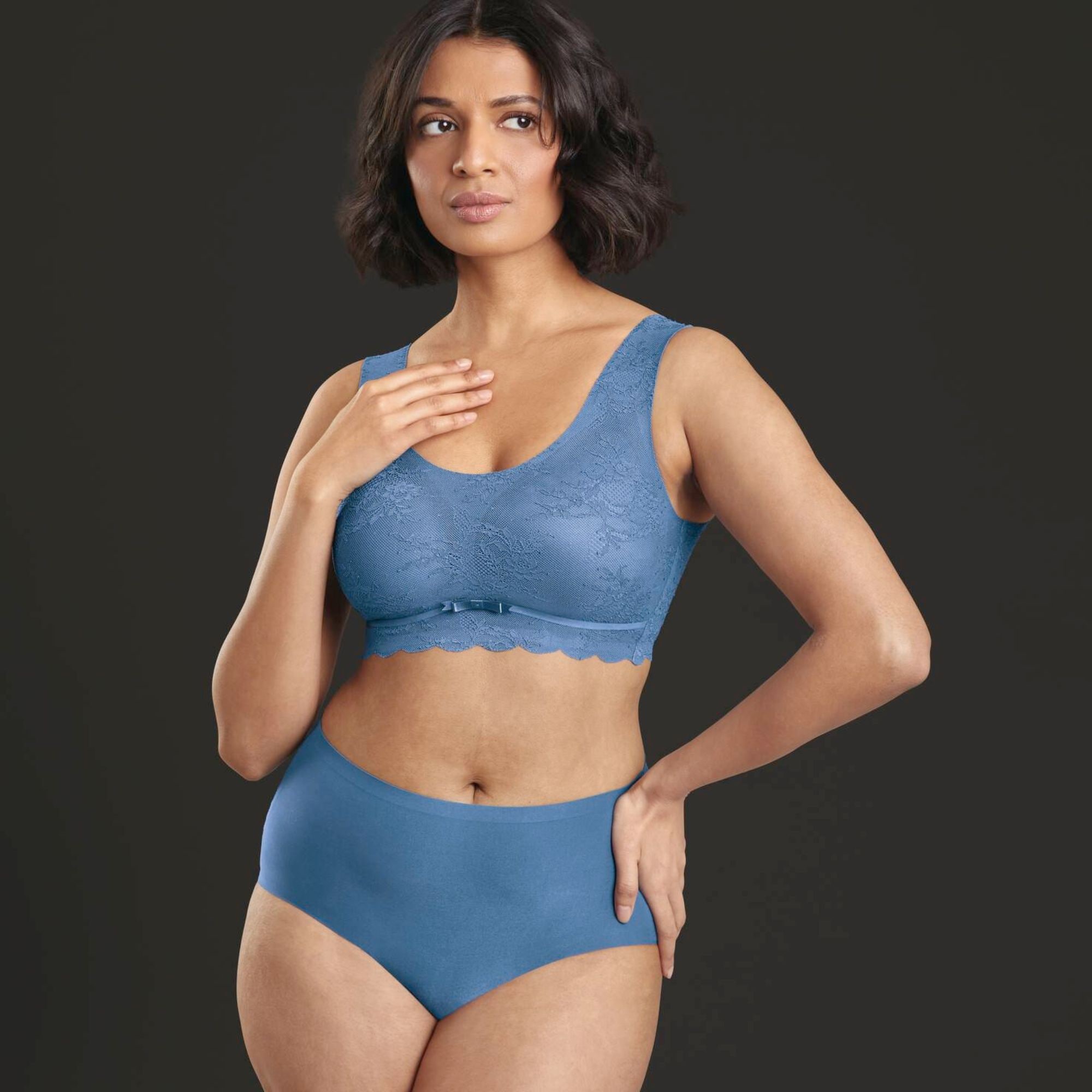 Essential High-waist Briefs Blue Heaven
