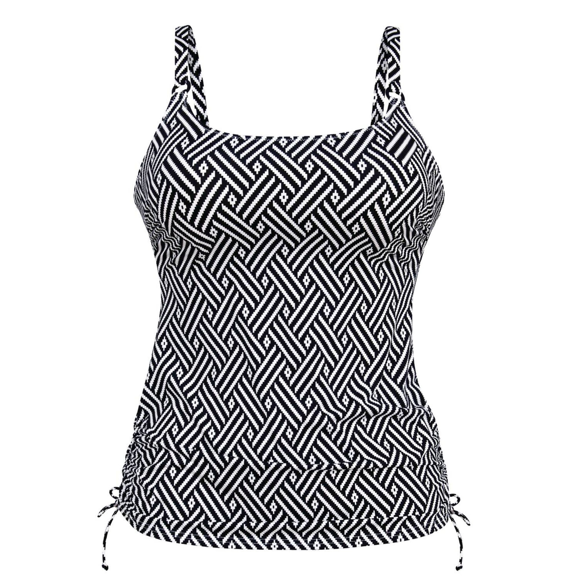 Latina Tankini Protes Geometric Tile Black/White