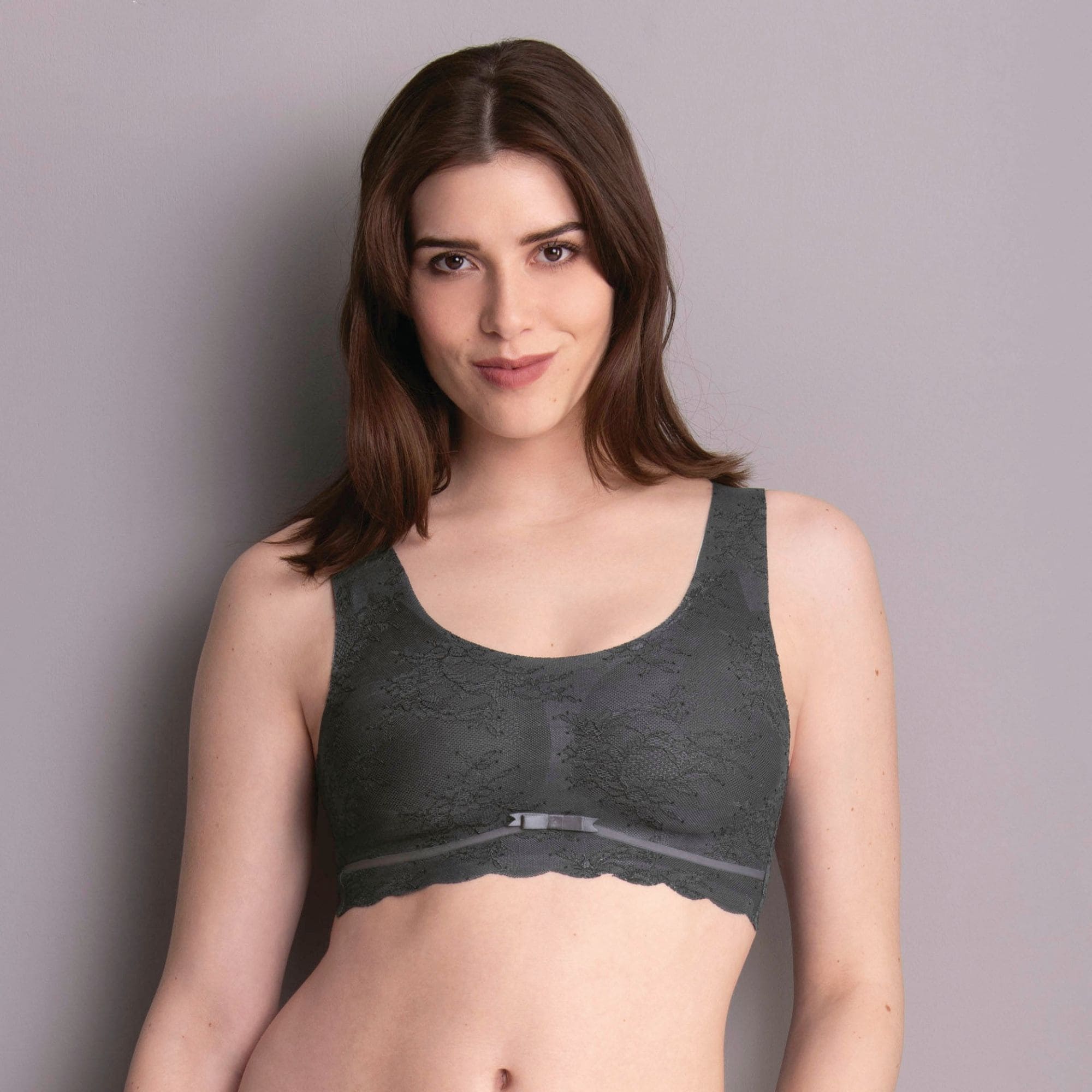 Essential Lace Bralette Anthracite