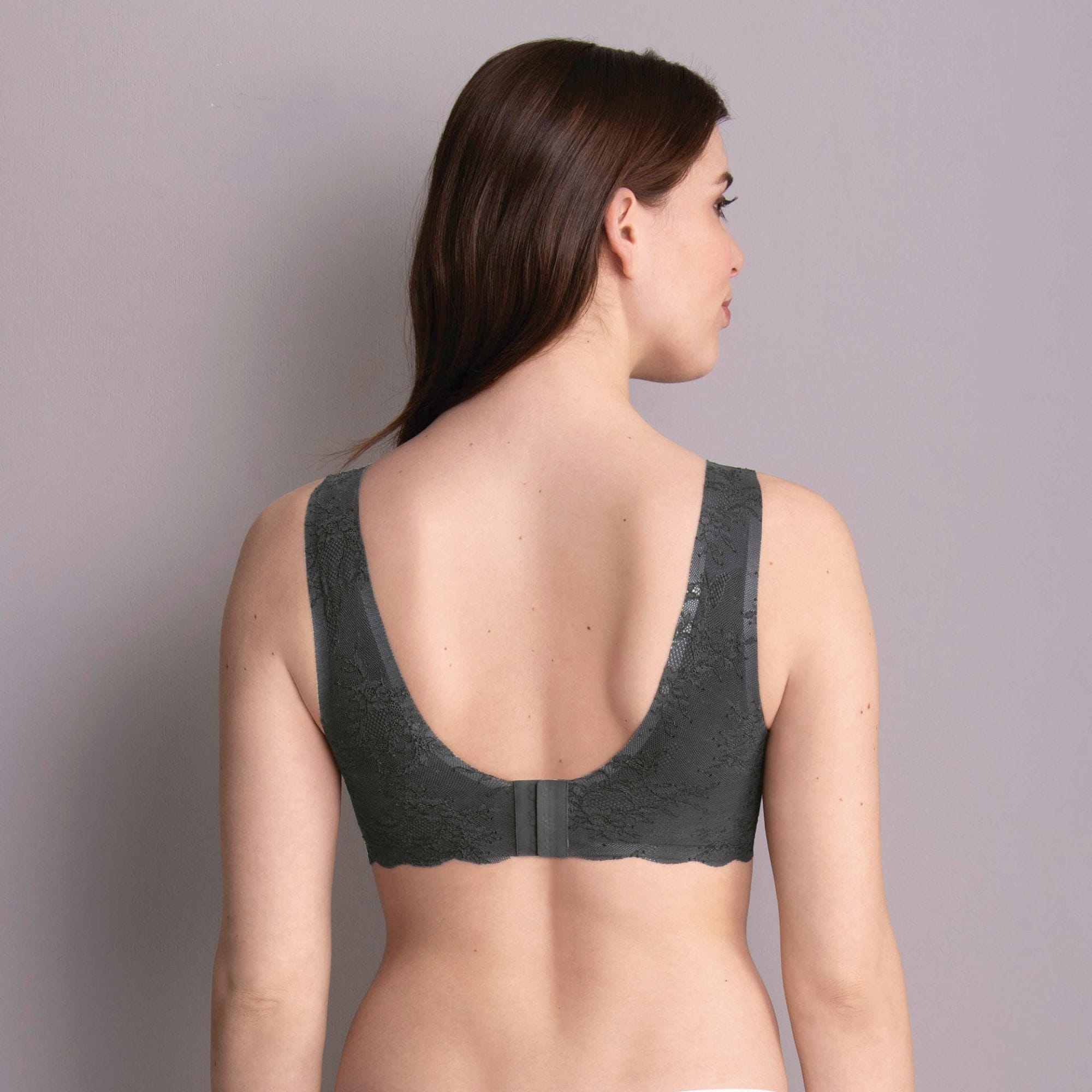 Essential Lace Bralette Anthracite