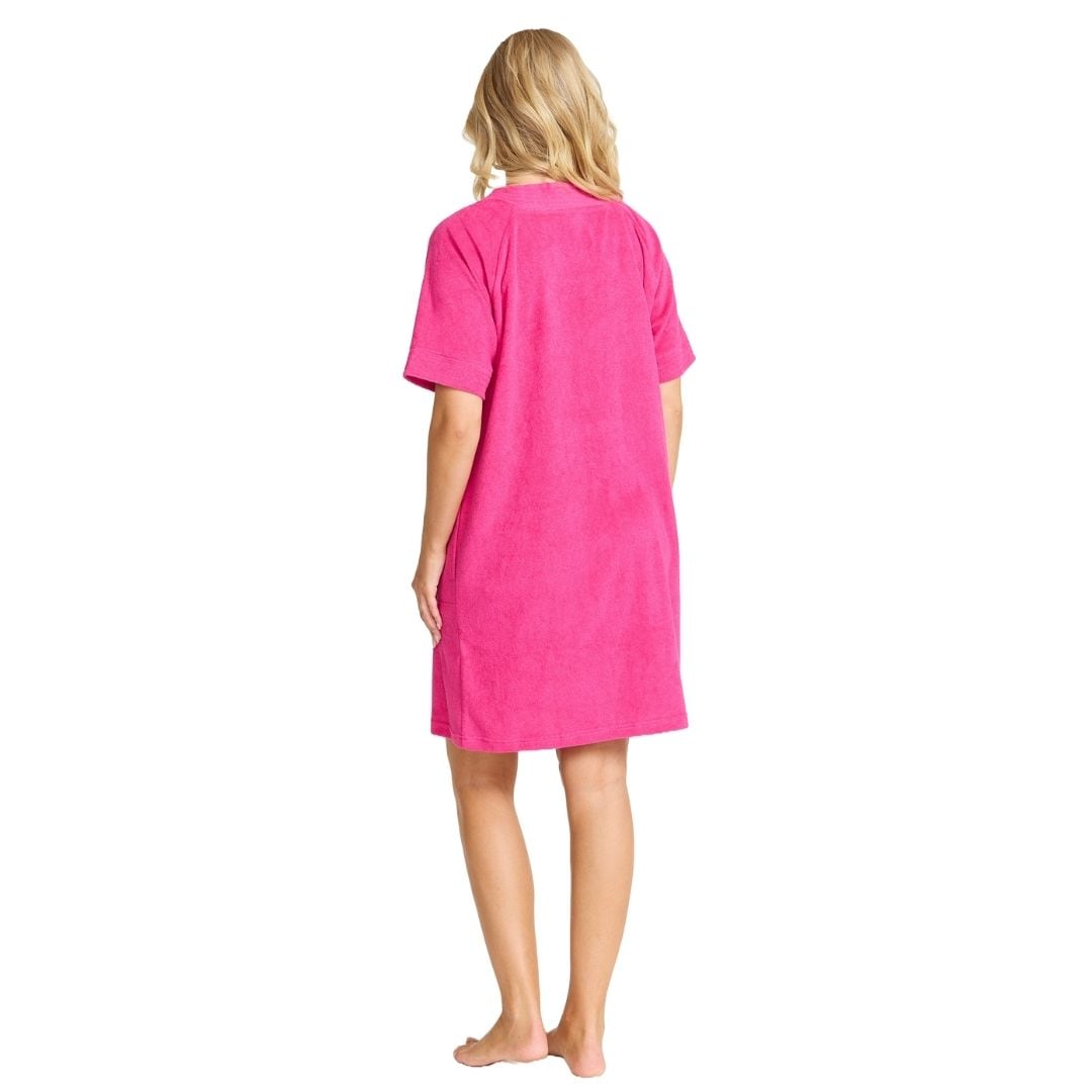 Grebbestad Strandrock i Frotté Med Dragkedja Magenta