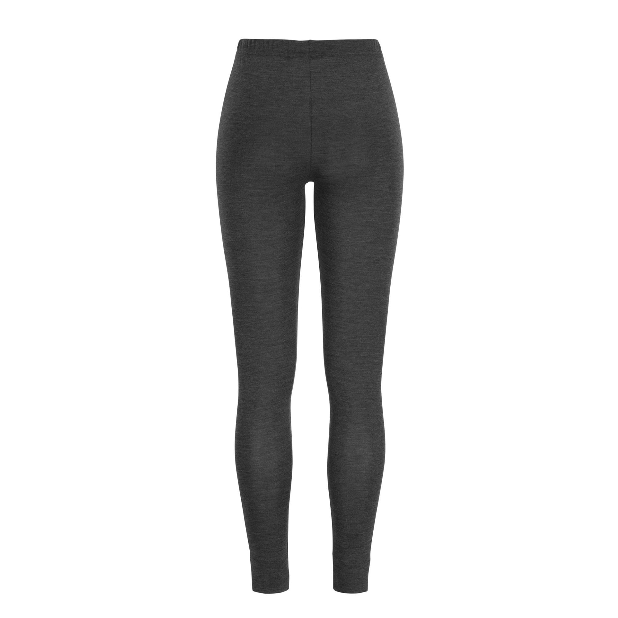 Knitted Wool/Silk Leggings Dark Grey Melange