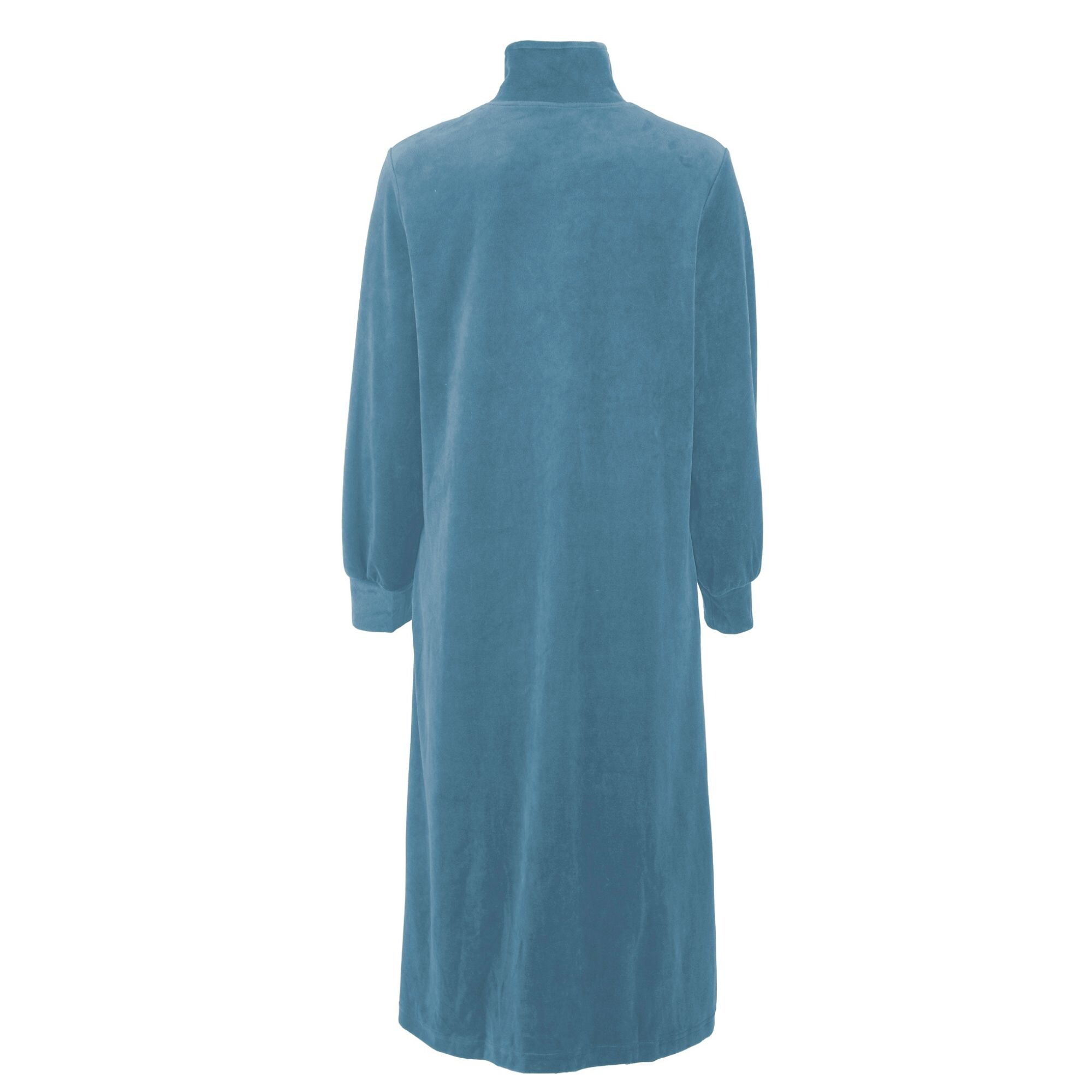 Morgonrock Velour med Blixtlås Blå