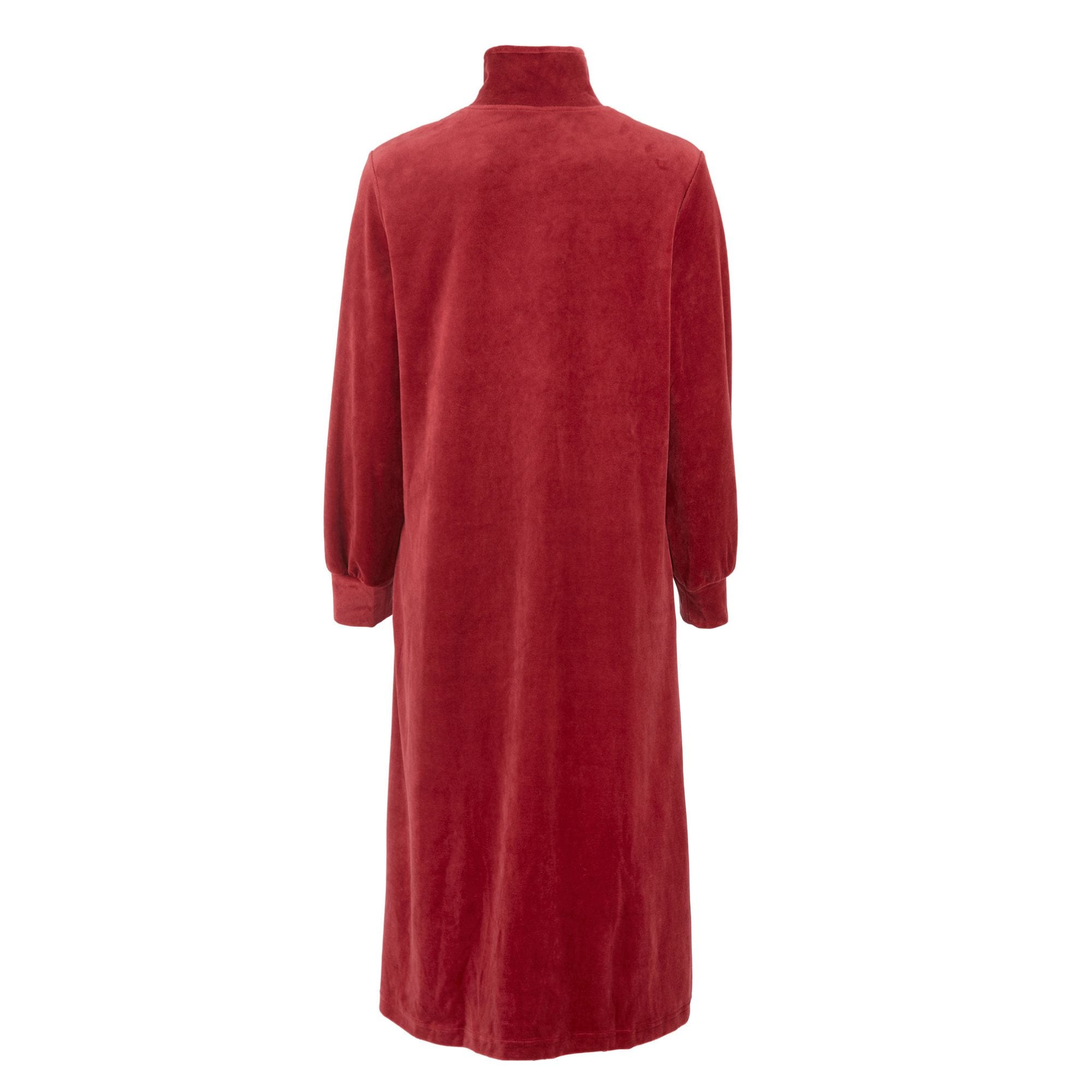 Morgonrock Velour med Blixtlås Ruby Wine